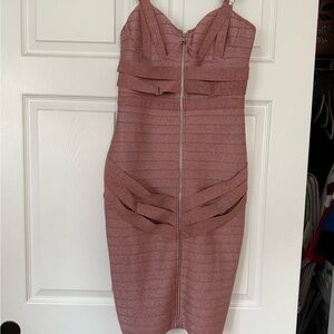 SHEIN Dusty Rose Midi Dress